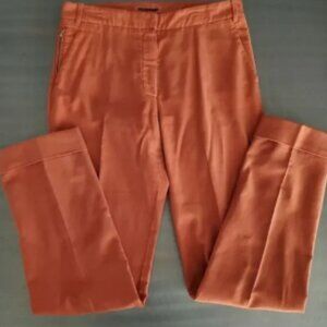 Jil Sander Cuffed Straight Leg Trouser Pants Orange EU 34 US 4